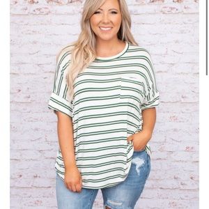 Oversized Striped Basic Top